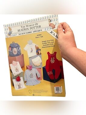 The world of Beatrix potter Peter rabbit no sew fabric appliqué iron on 1993